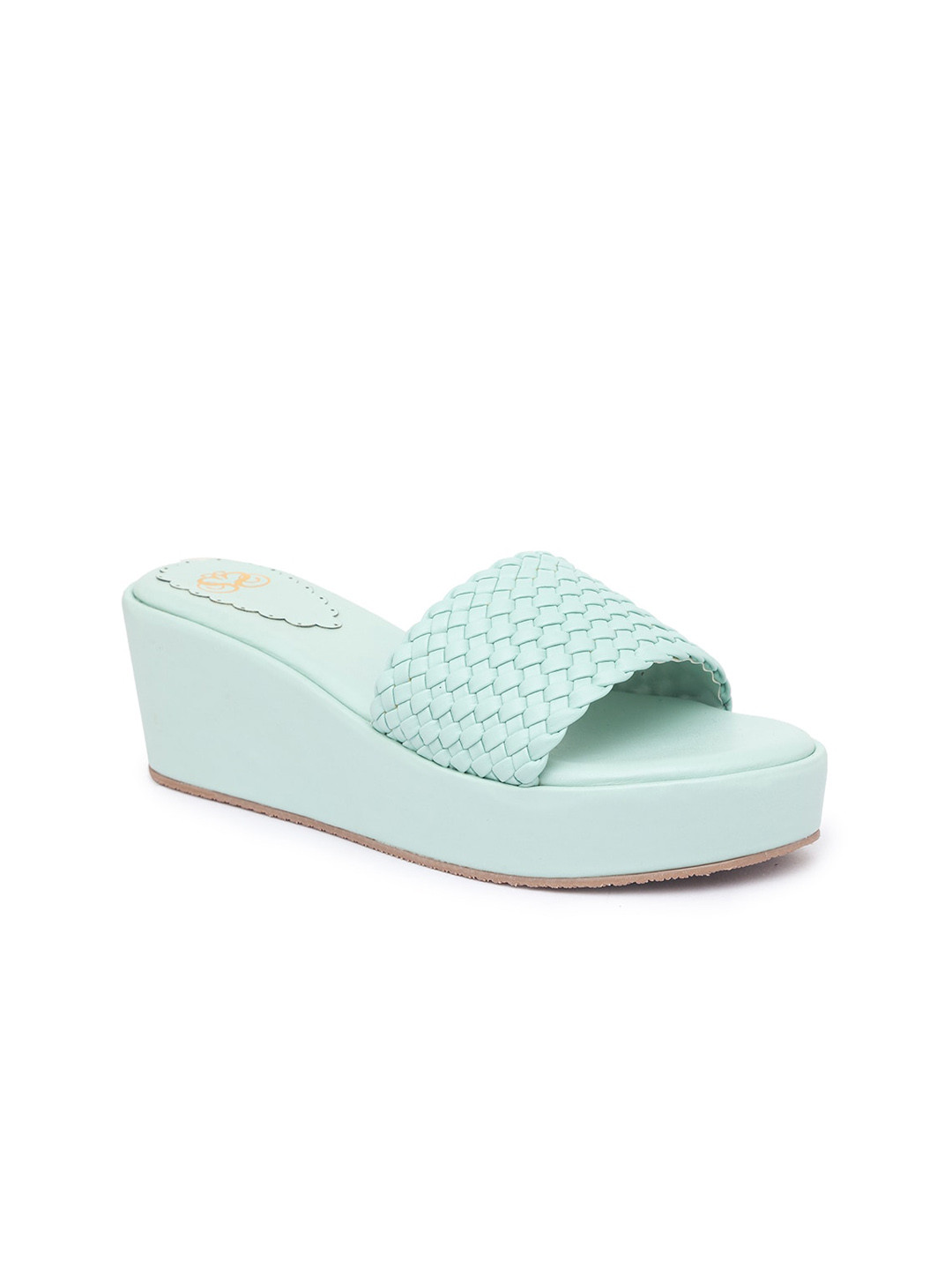 

Sole To Soul Green Textured Platform Heels
