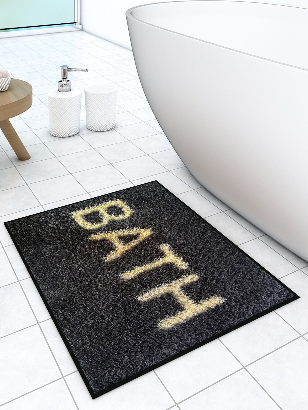 

Athom Trendz Black Anti Slip Bath Mat