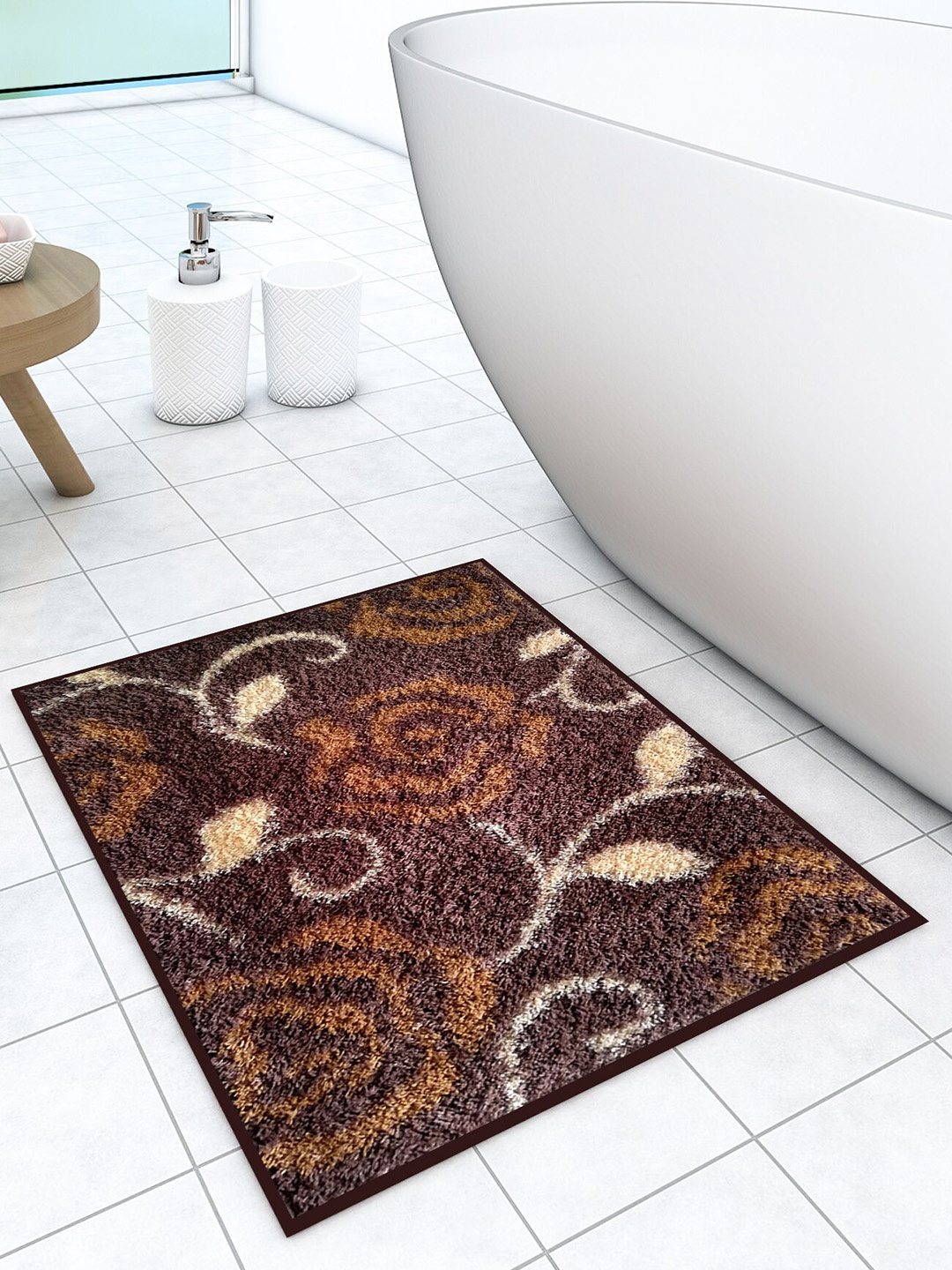 

Athom Trendz Brown & Cream Printed Anti-Skid Doormats