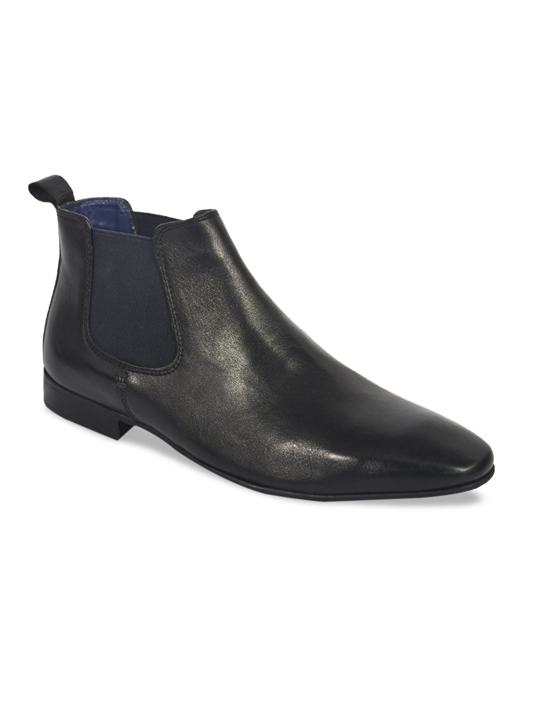 

SILVER STREET LONDON Men Black Leather Flat Boots