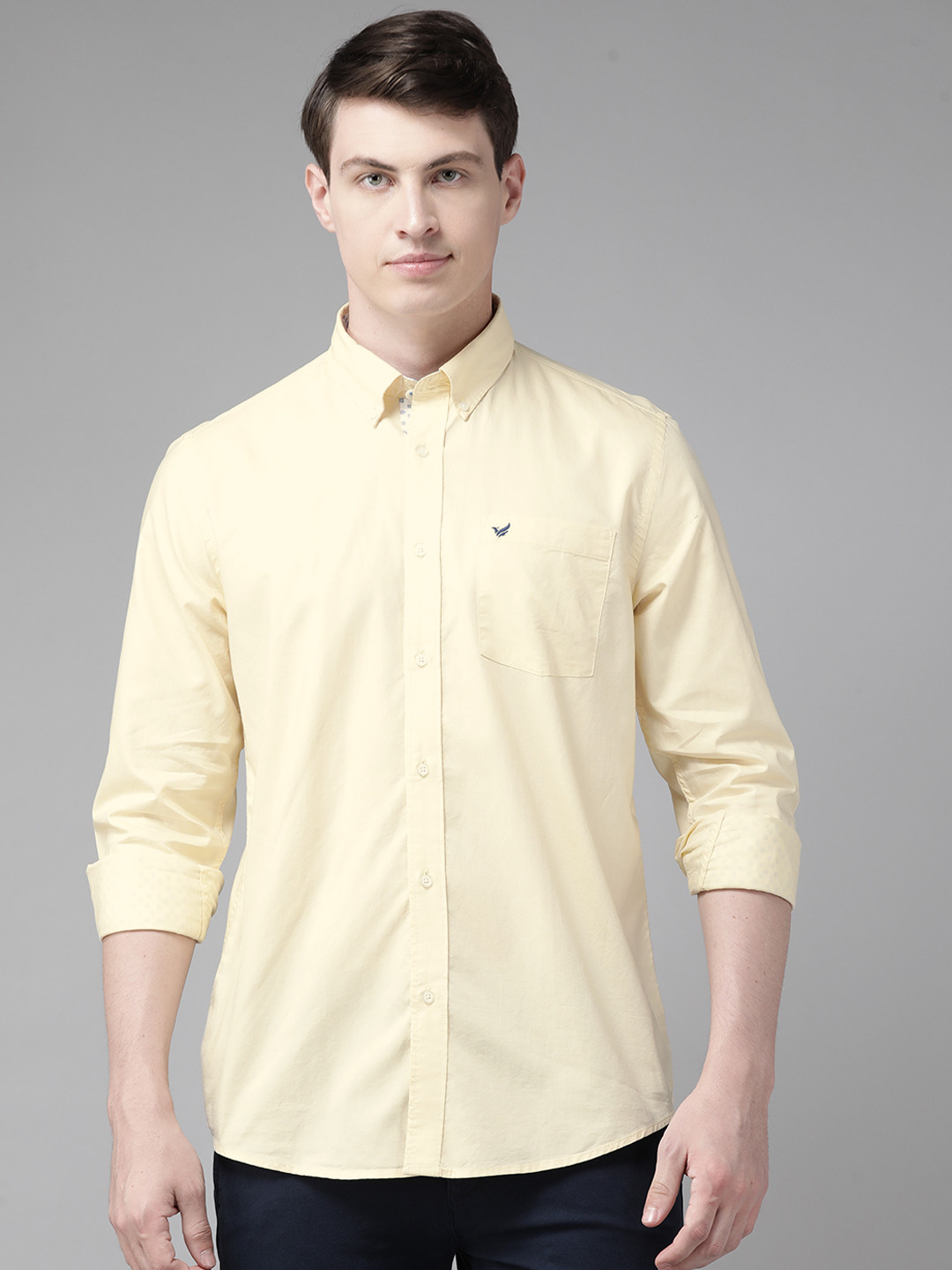 

Blackberrys Pure Cotton Slim Fit Casual Shirt, Yellow