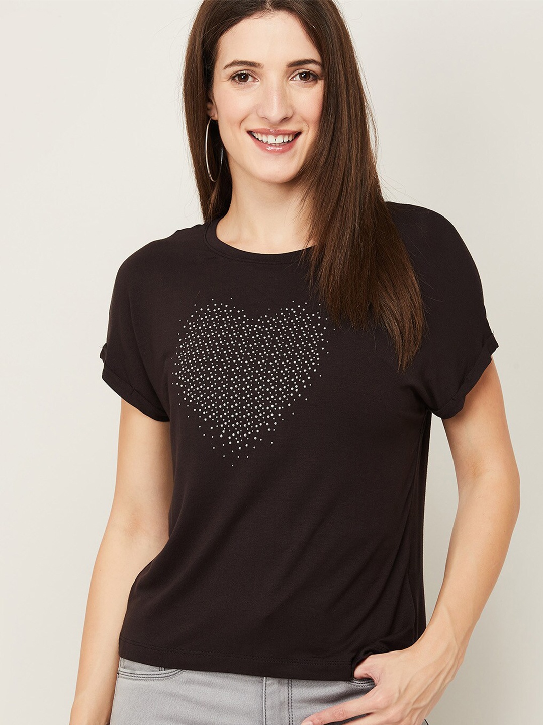 

Fame Forever by Lifestyle Women Black Printed Top