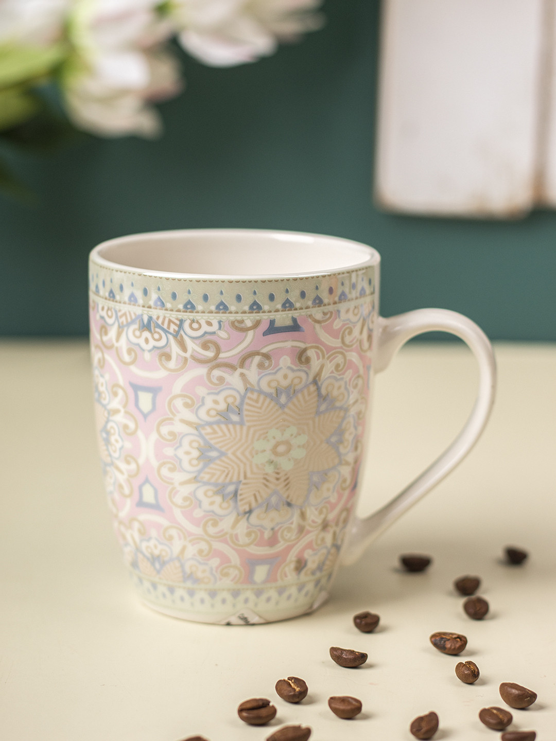 

MARKET99 Assorted Ethnic Motifs Printed Ceramic Glossy Mugs