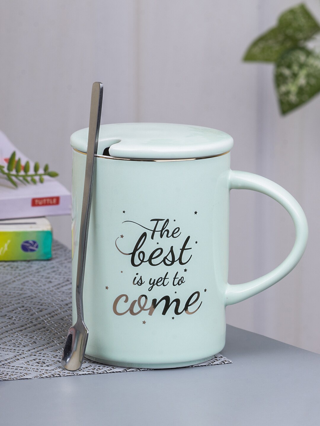 

MARKET99 Green & Black Printed Ceramic Glossy Mug
