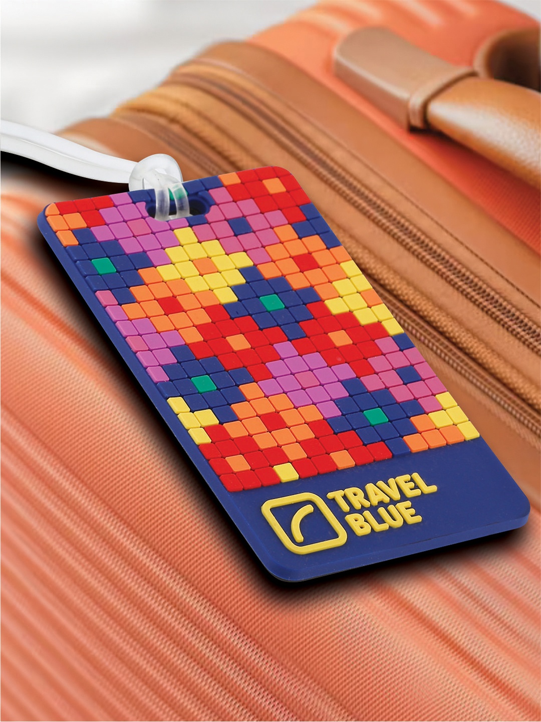 

Travel Blue Red & Orange Puzzle Name Luggage Tag, Multi