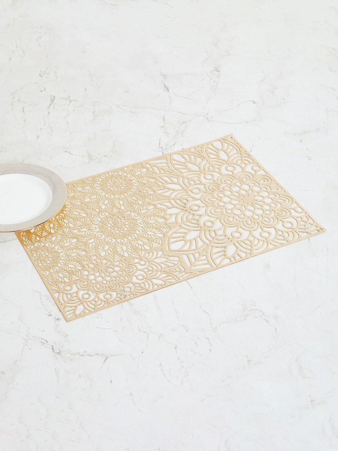 

Home Centre Beige Floral Orchid Textured Placemat