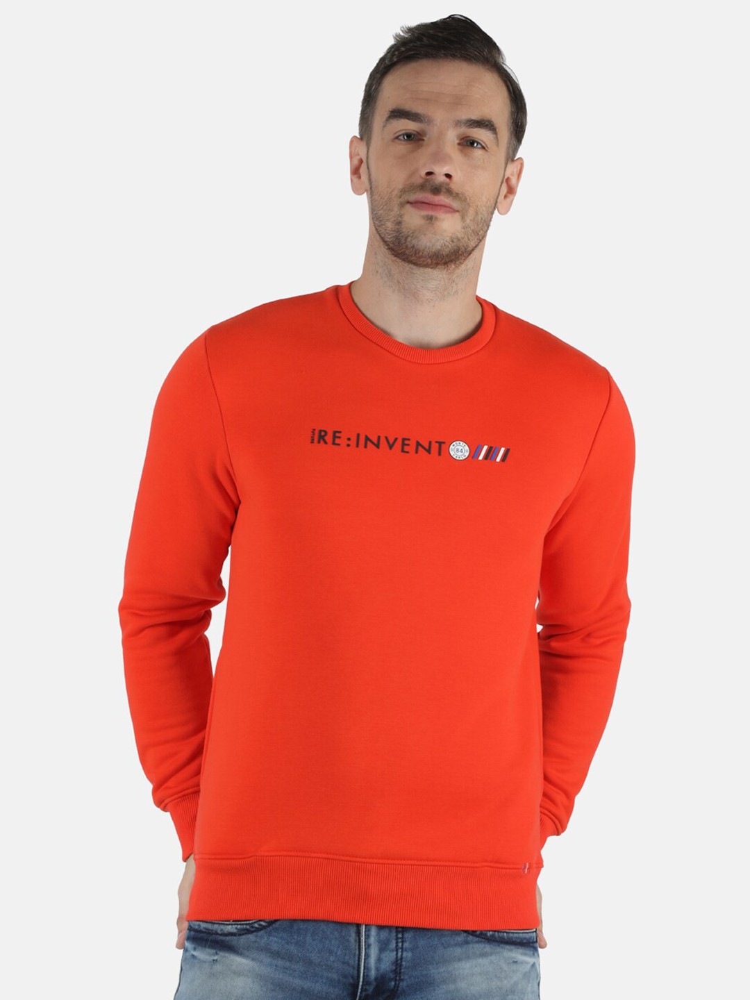 

Monte Carlo Men Orange Typography Printed Sweatshirt