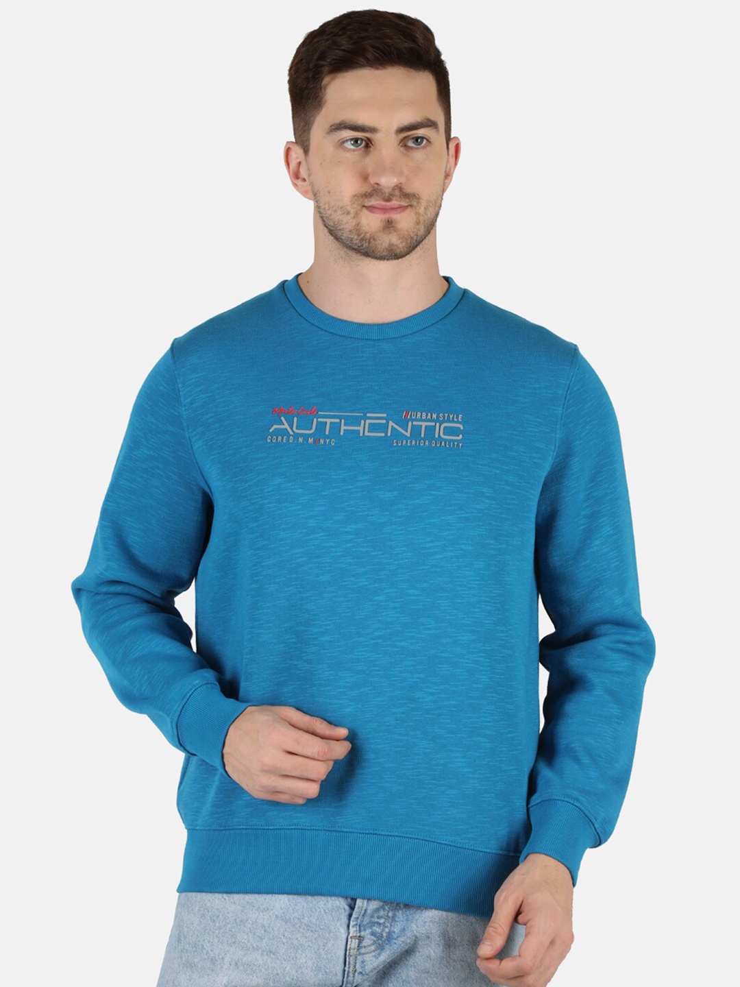 

Monte Carlo Men Blue Typography Printed Sweatshirt