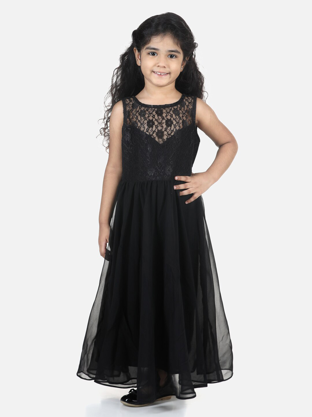 

AWW HUNNIE Black Georgette Maxi Dress