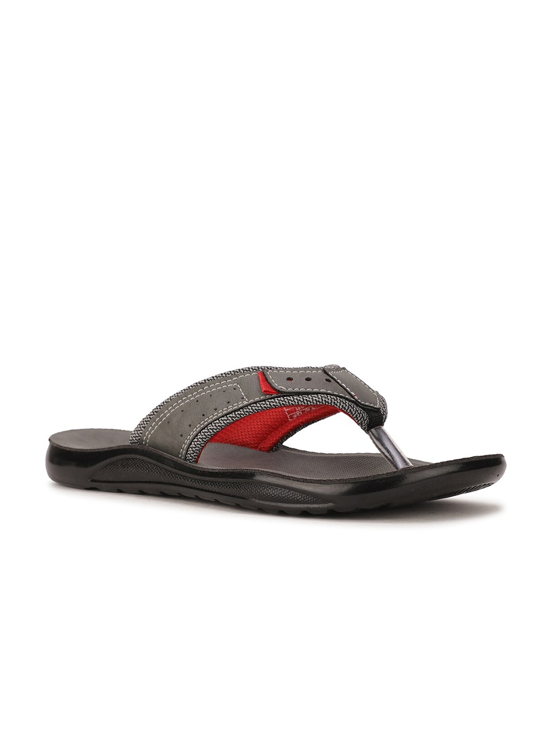 

Bata Boys Grey & Red Self Design Room Slippers