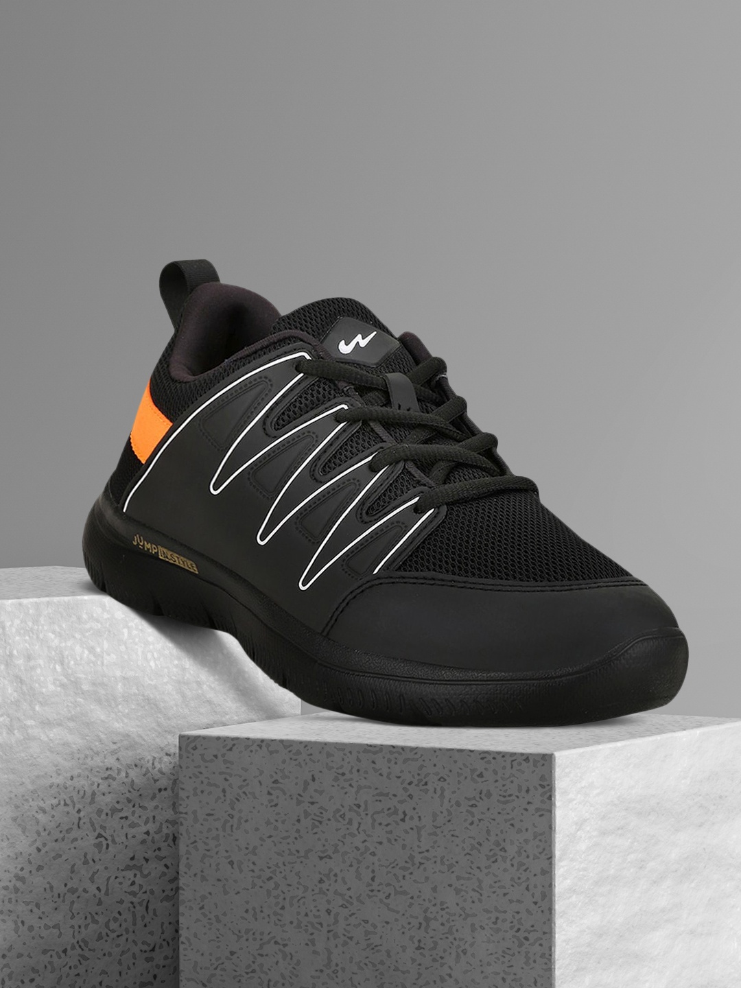 

Campus Unisex Kids Black Mesh Running Shoes
