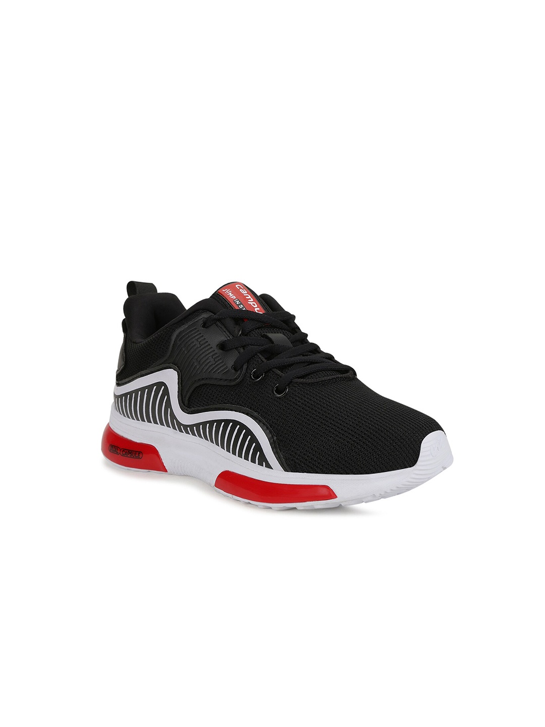 

Campus Unisex Kids Black & Red Mesh Running Sports Shoes
