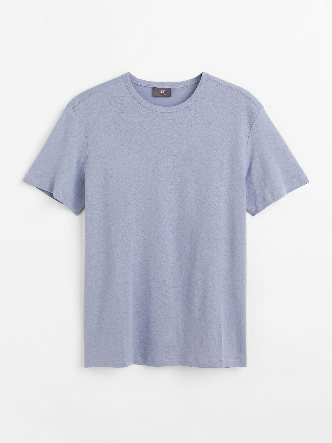 

H&M Men Regular Fit Linen-Blend T-shirt, Blue