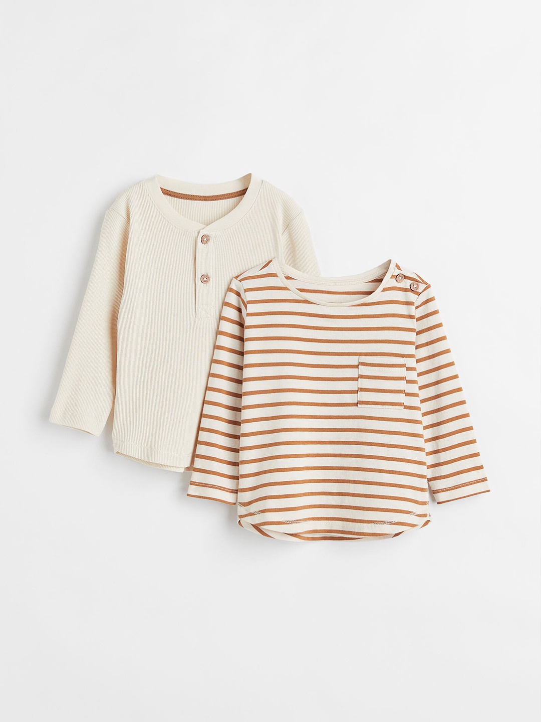 

H&M Boys Beige 2 Pack Jersey Tops