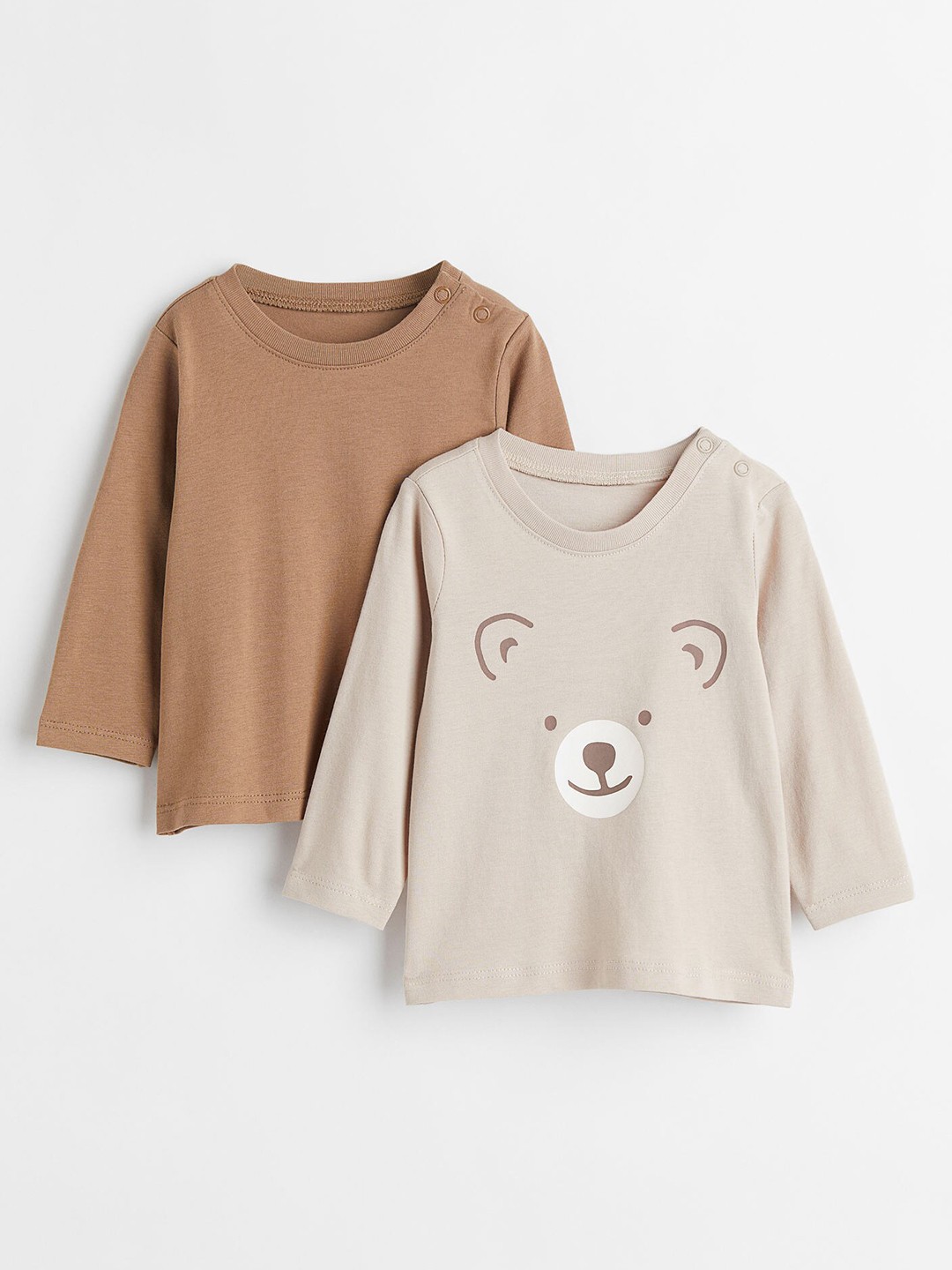 

H&M Boys Pack of 2 Beige & Brown Cotton Sweatshirts