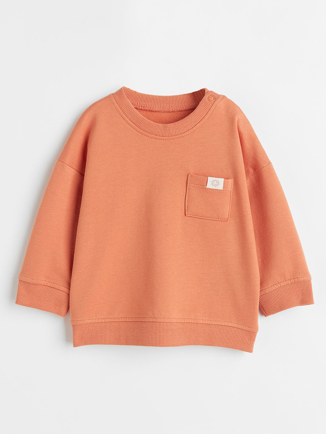 

H&M Boys Orange Solid Cotton Sweatshirt