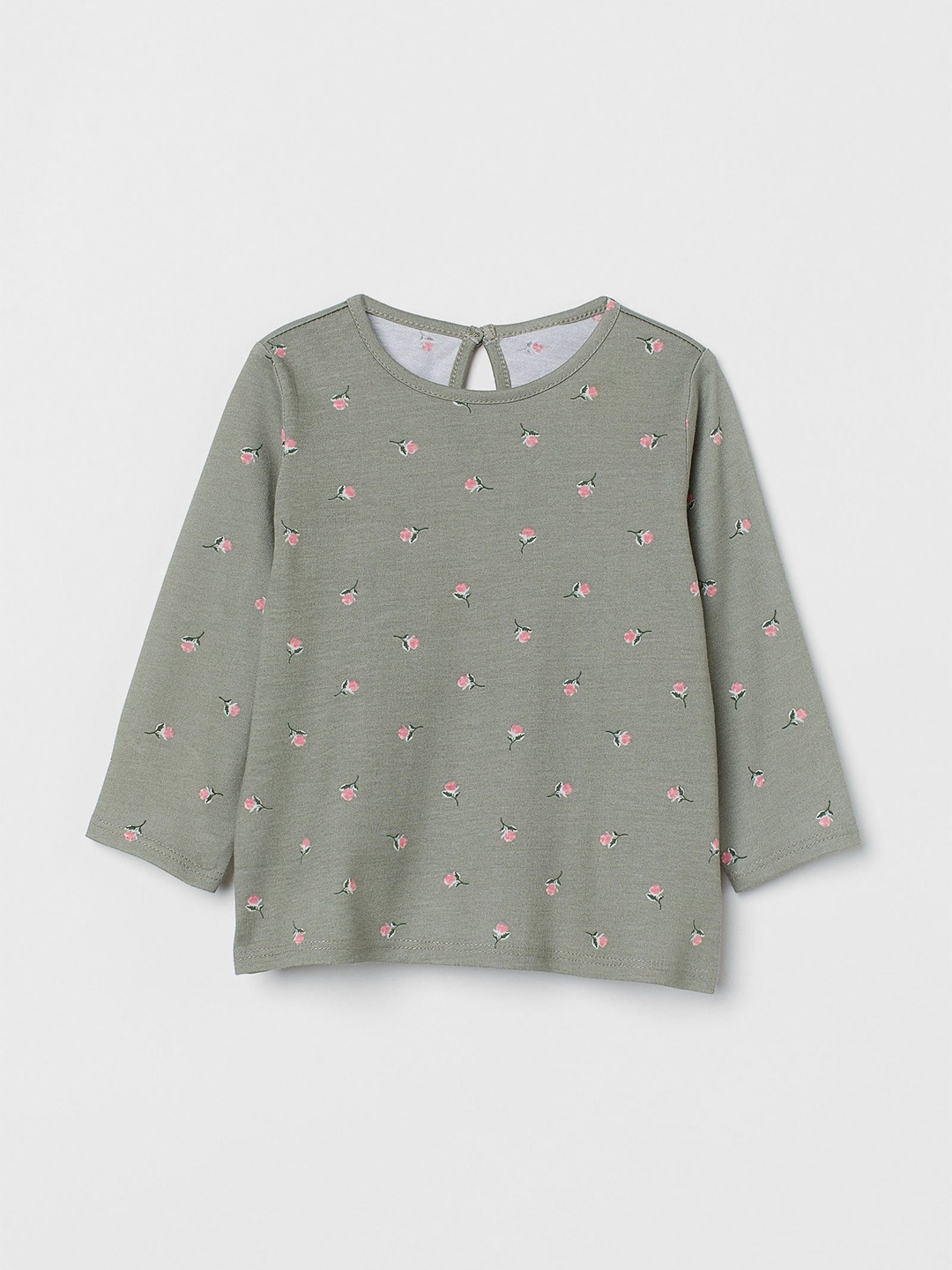 

H&M Green Printed Cotton Top