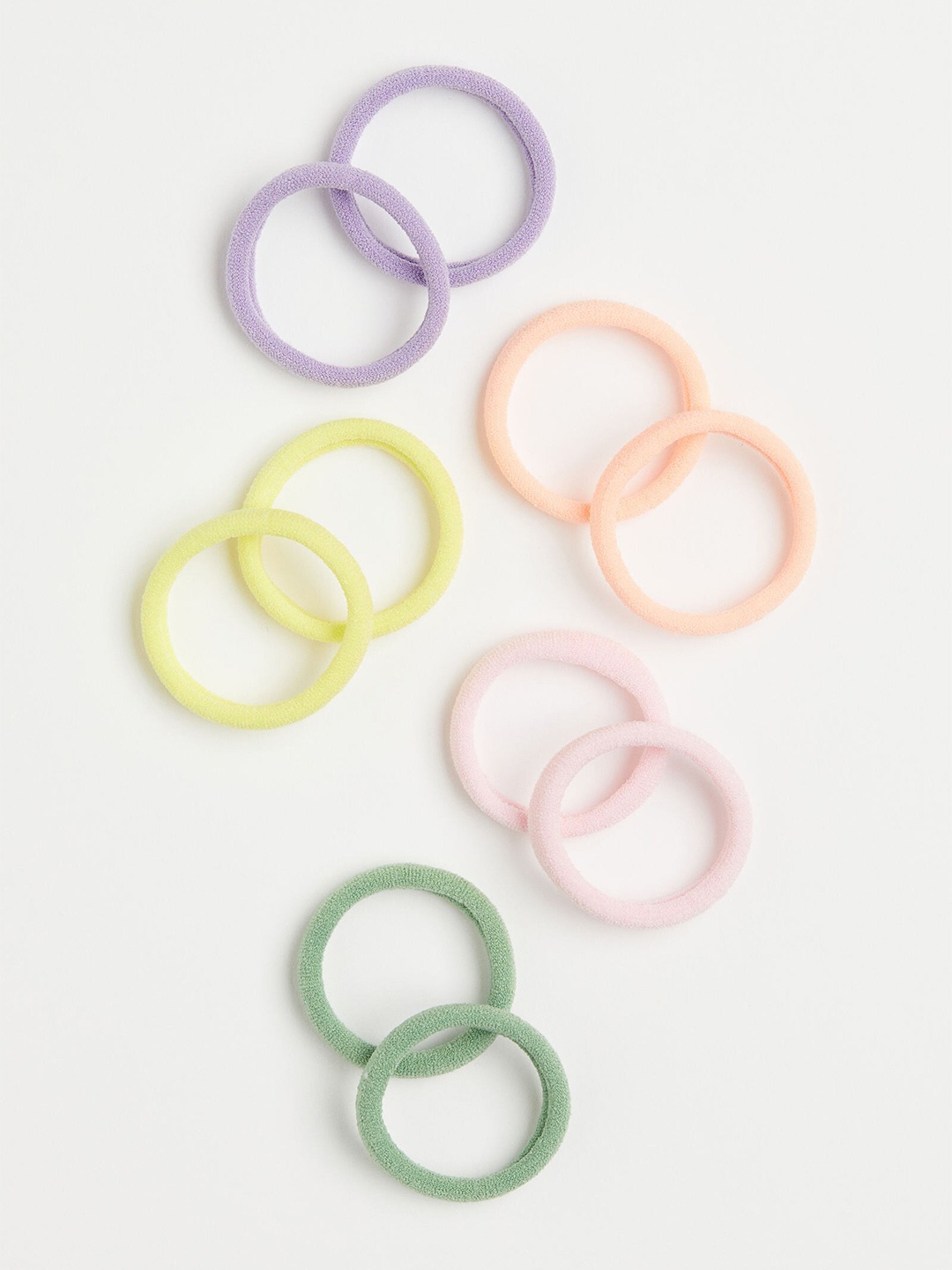

H&M Girls 10-Pack Hair Elastics, Green