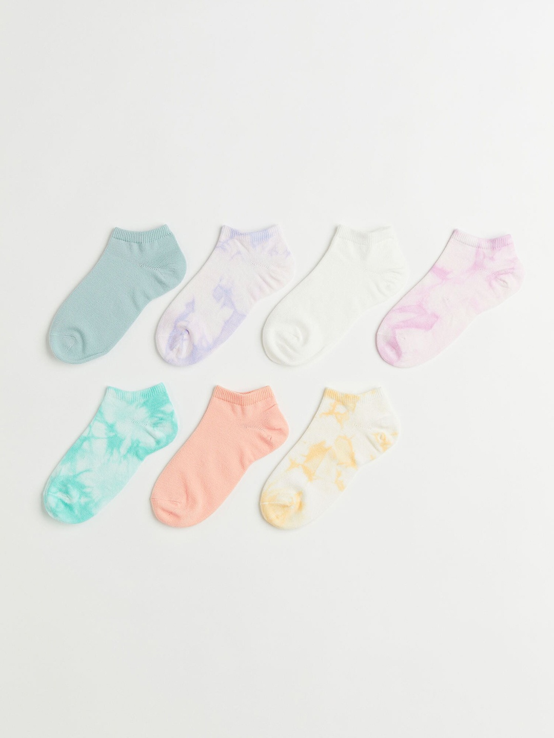 

H&M Girls 7-Pack Trainer Socks, Multi