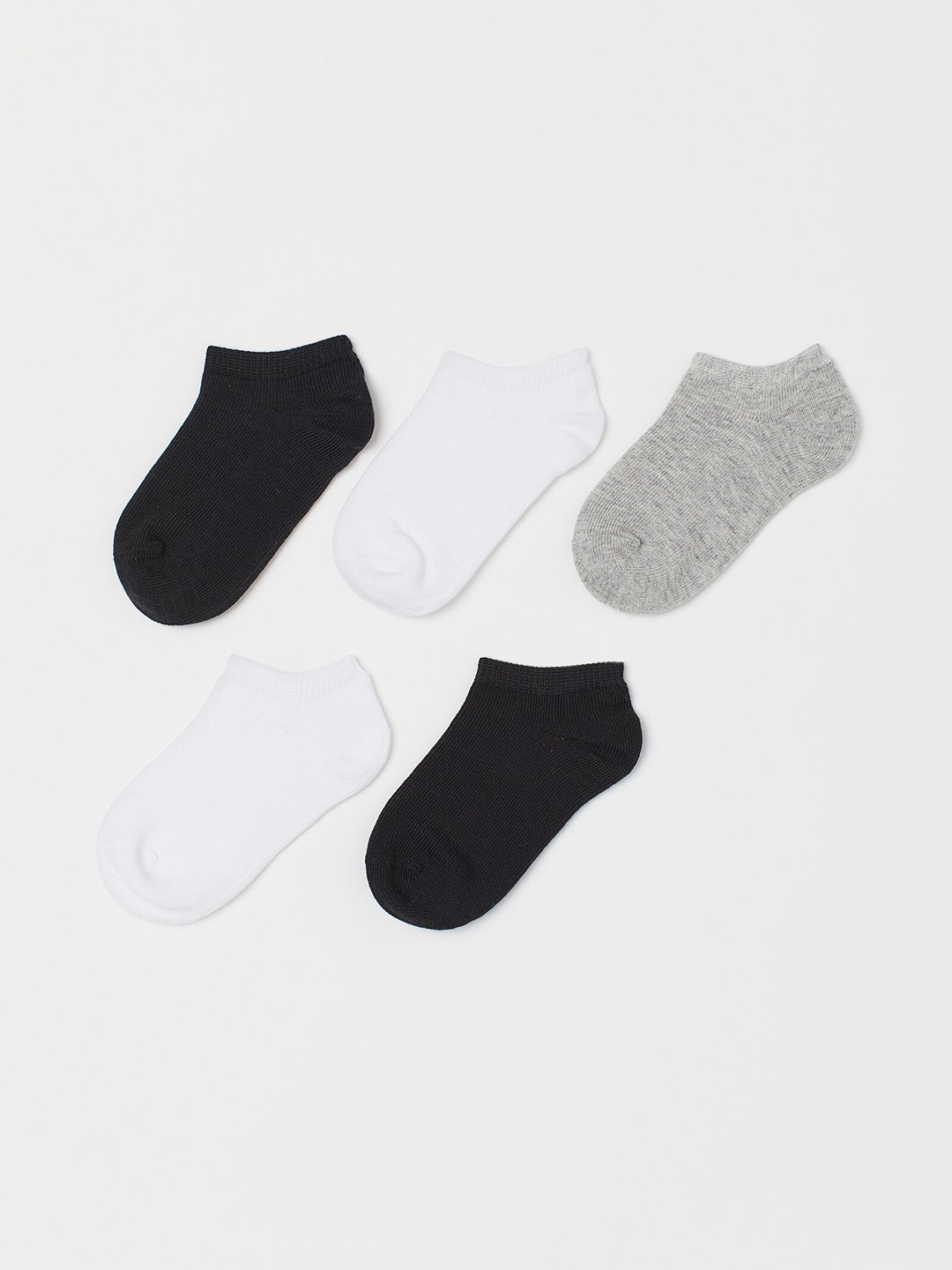 

H&M Girls Solid 5-Pack Trainer Socks, White