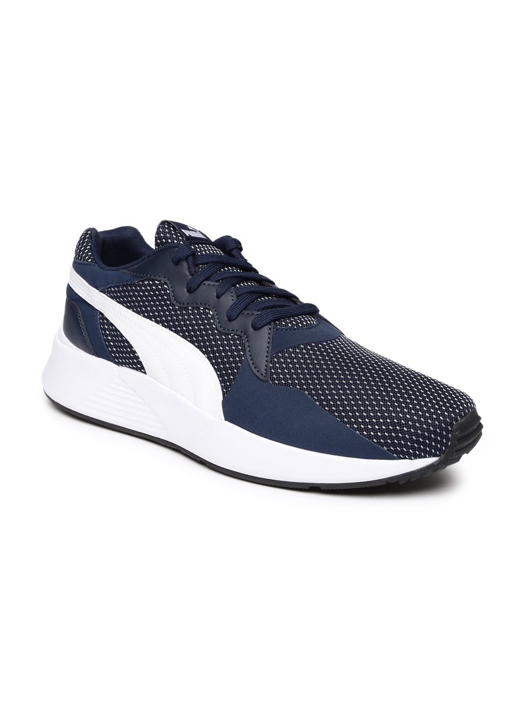 

Puma Men Navy & White Pacer Plus Sneakers, Navy blue