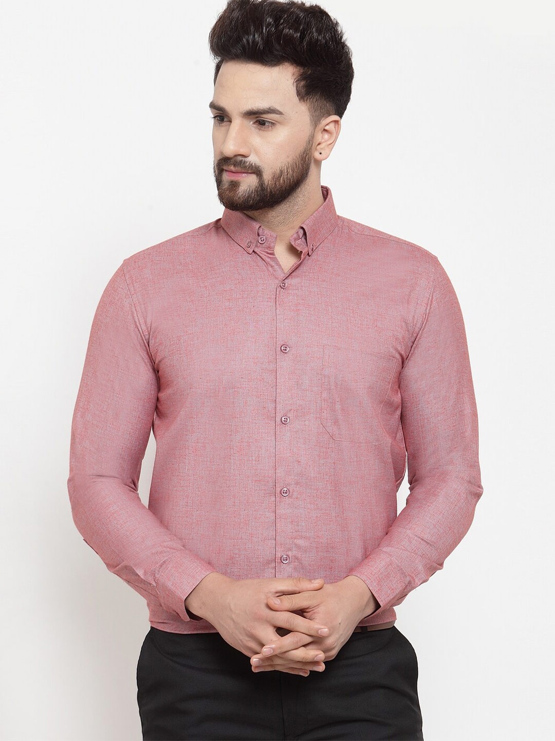 

JAINISH Men Coral Smart Slim Fit Cotton Casual Shirt