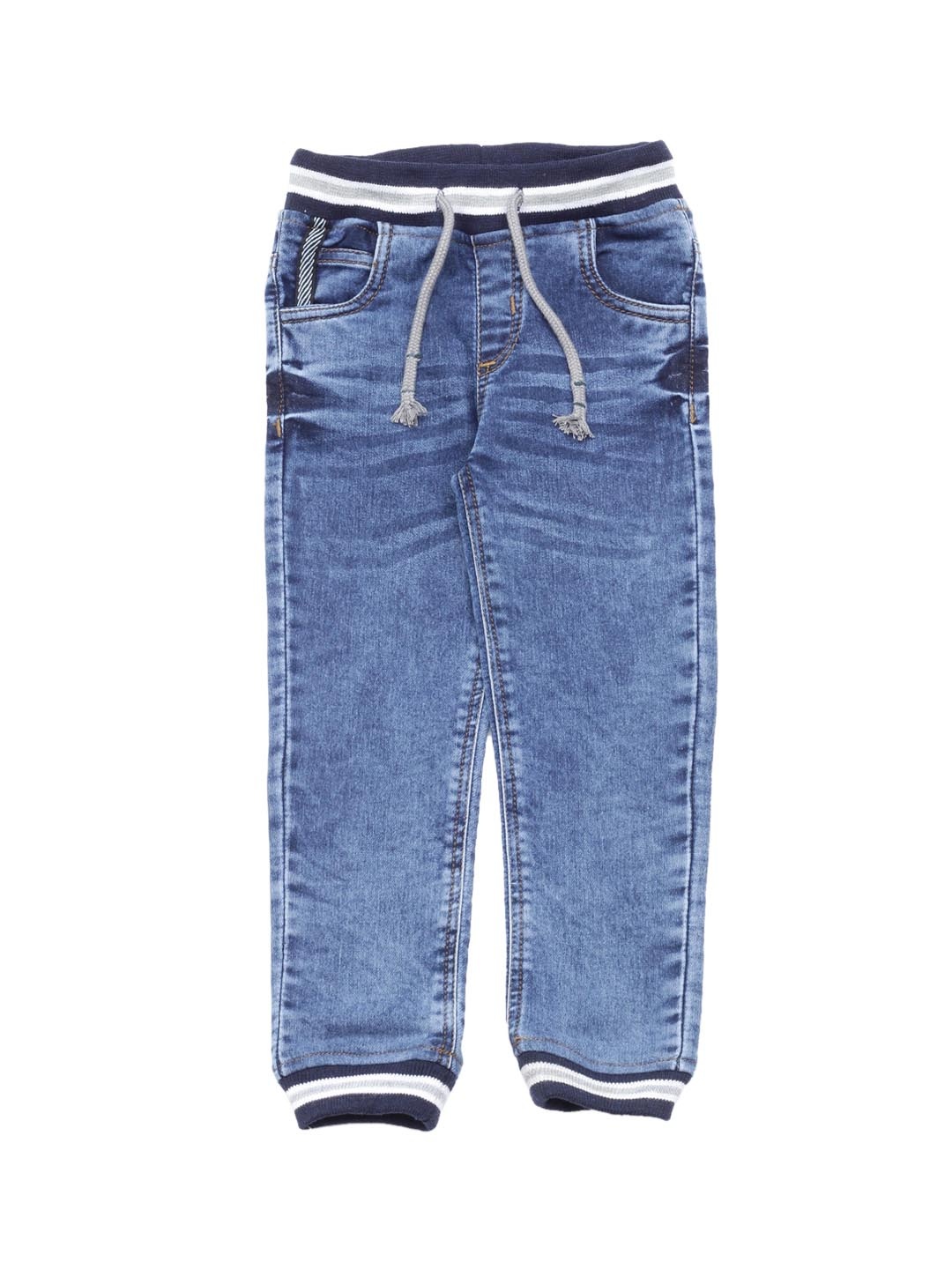 

Lil Lollipop Kids Blue Heavy Fade Cotton Jogger Jeans
