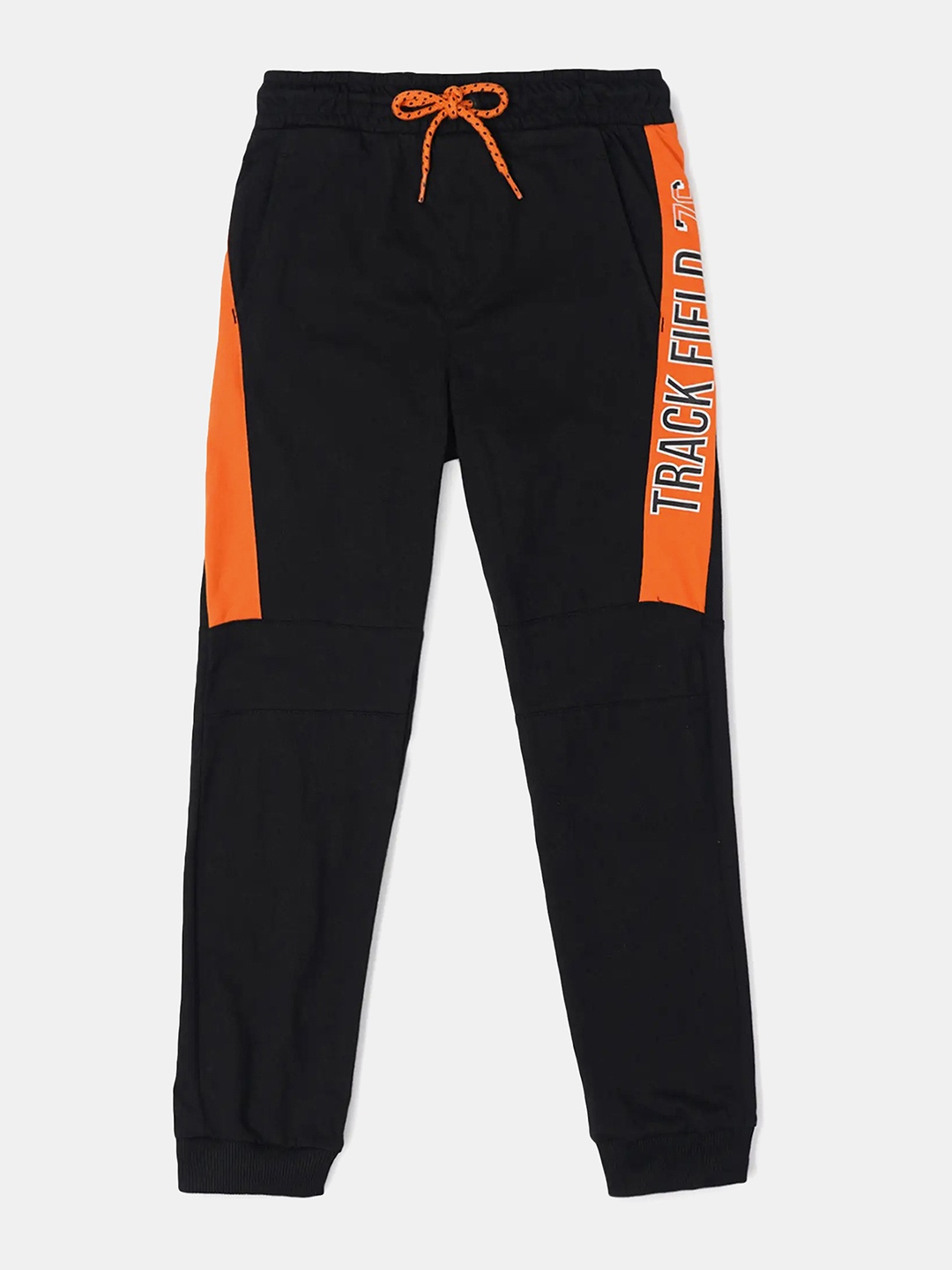 

Jockey Boys Super Combed Cotton Printed Joggers-AB18, Black