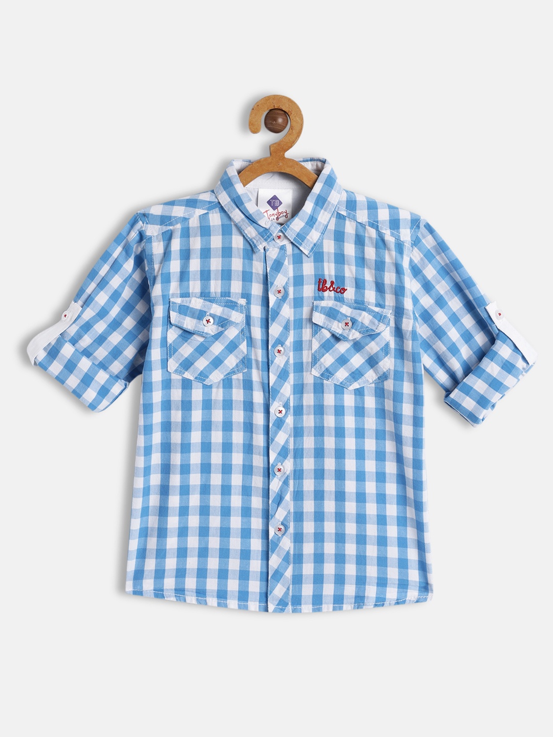 

TONYBOY Boys Blue Premium Checked Casual Shirt