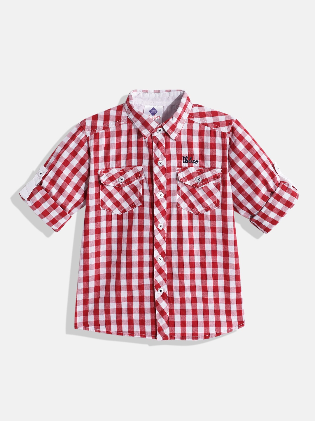 

TONYBOY Boys Red Premium Checked Casual Shirt