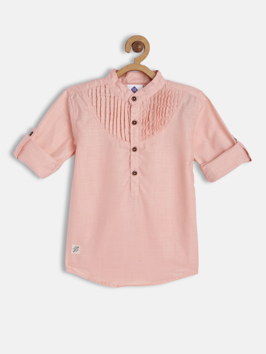 

TONYBOY Boys Peach-Coloured Premium Casual Shirt