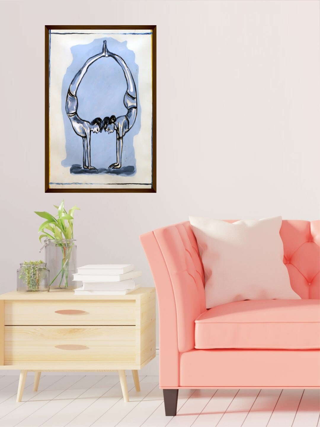 

The Art House Blue Abstract Painting Wall Art, Multi