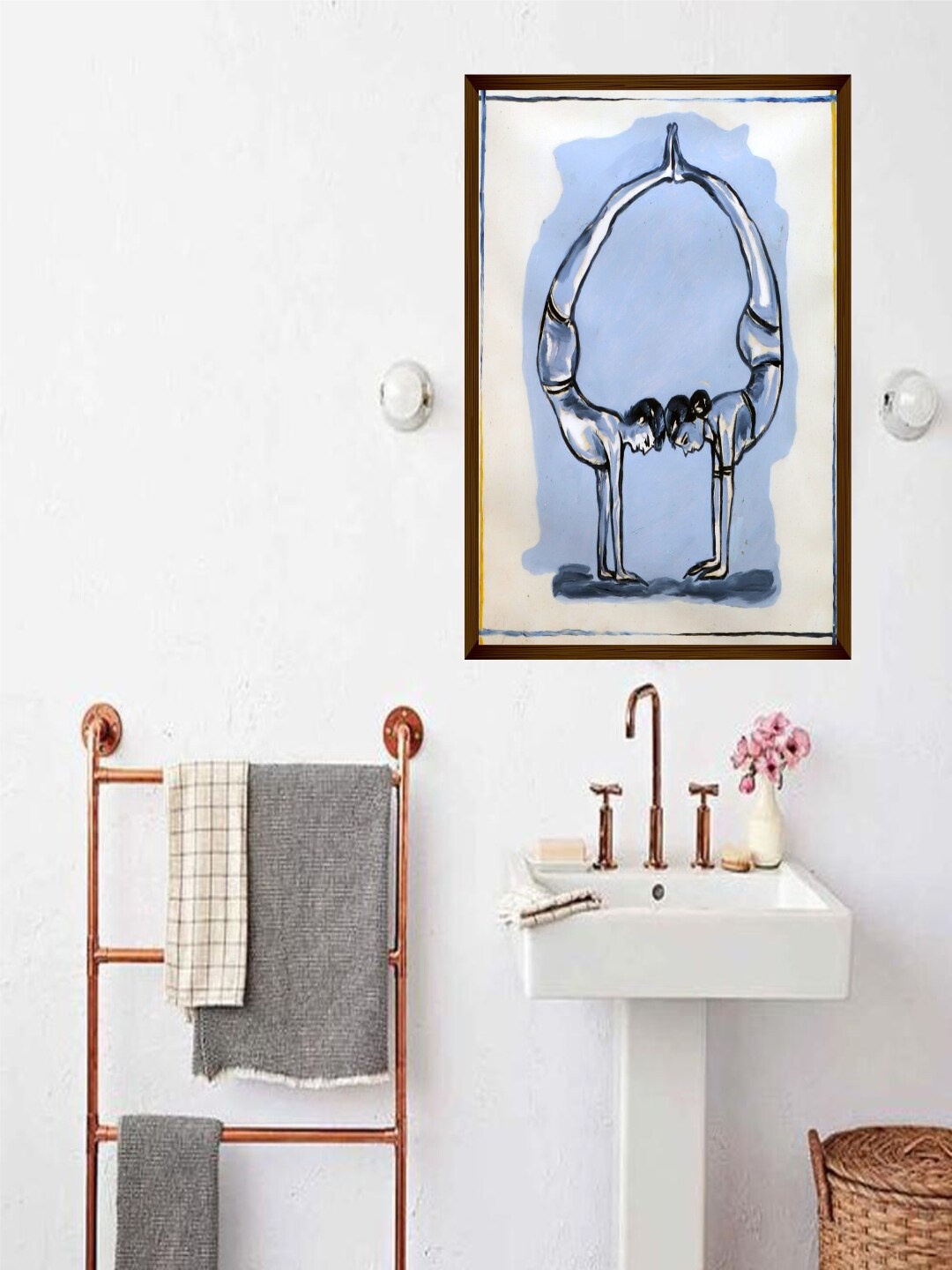 

The Art House Blue Abstract Painting Wall Art, Multi