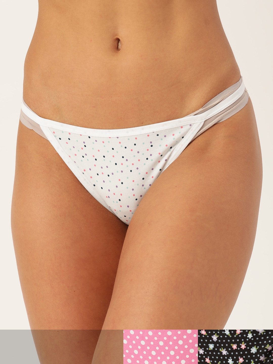 

Leading Lady Women Pack of 3 Printed Thong Briefs TGMP-6004, Pink