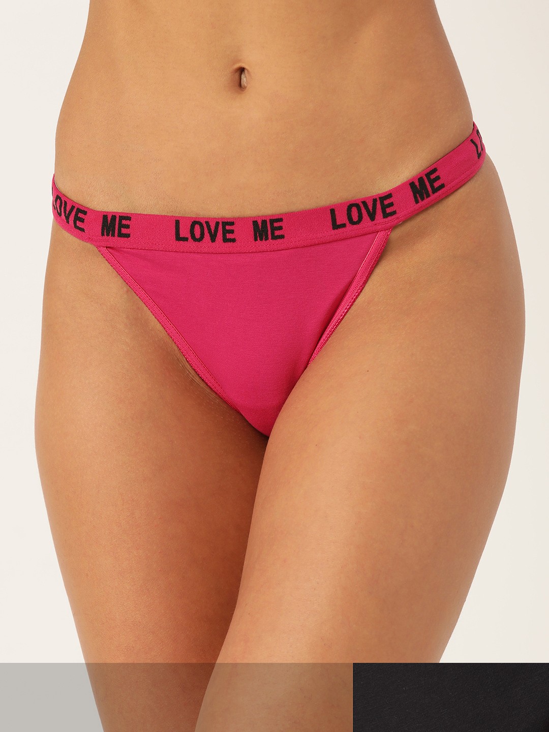 

Leading Lady Pack of 2 Magenta & Navy Blue Mid-Rise Cotton Thongs TGS-6006