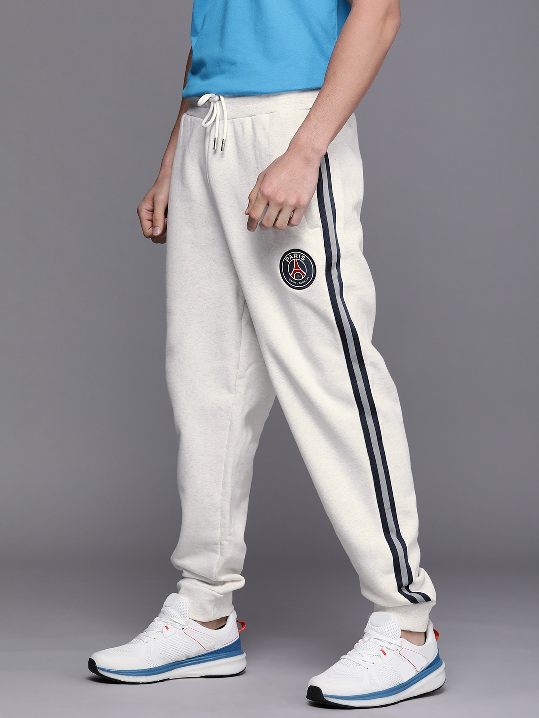 

Nike Men Grey Melange Solid Standard Fit Paris Saint-Germain Fleece Joggers