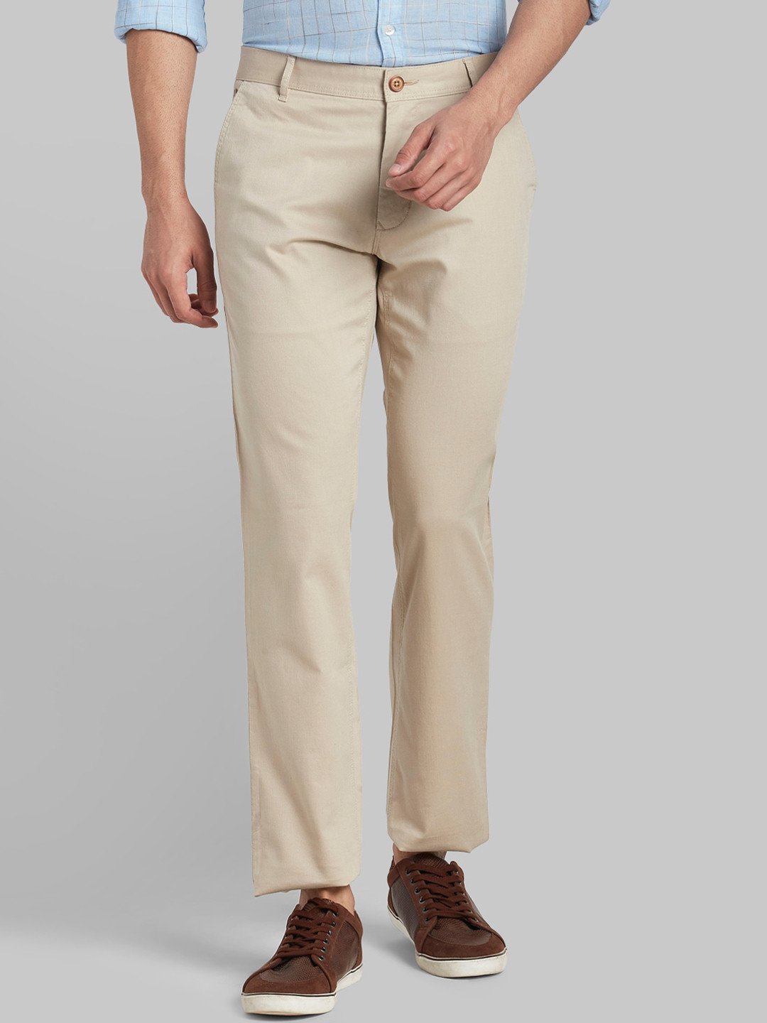 

Parx Men Khaki Tapered Fit Culottes Trousers