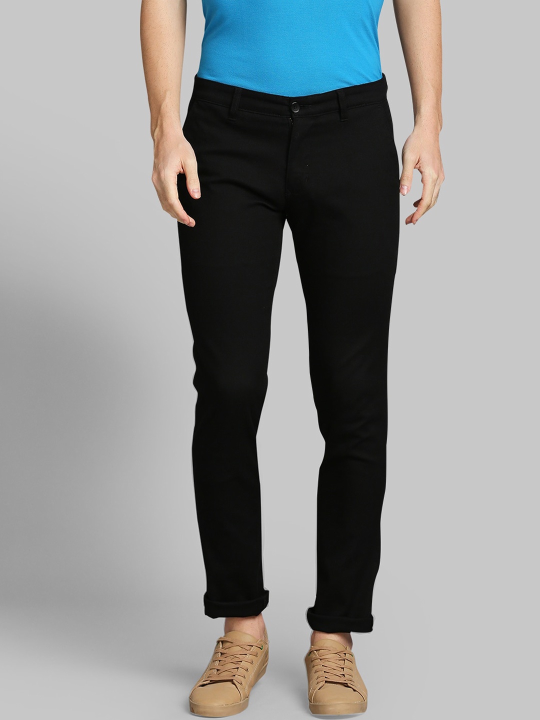

Parx Men Black Slim Fit Trousers