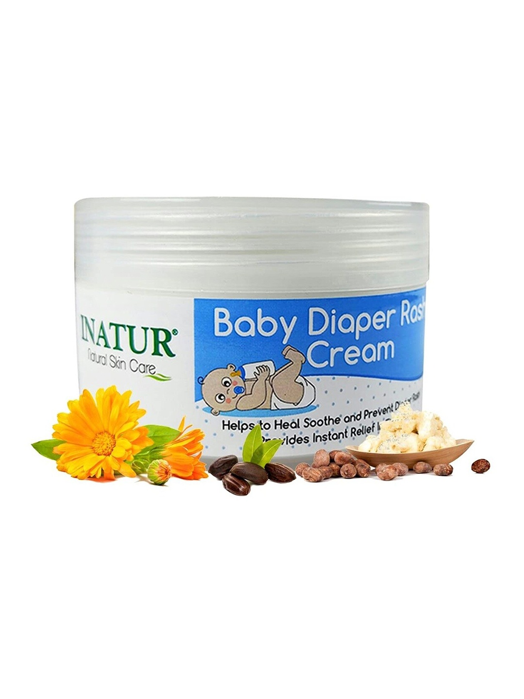 

Inatur Natural Skin Care Baby Daiper Rash Cream 200 g, White