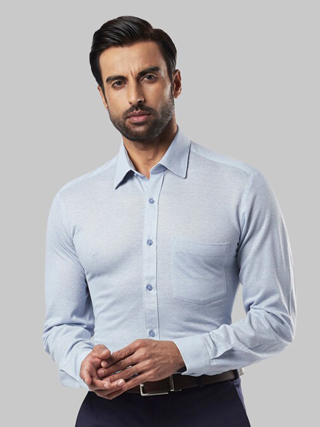 

Raymond Men Blue Slim Fit Cotton Formal Shirt