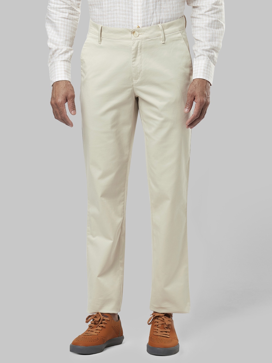 

Raymond Men Beige Chinos Trousers