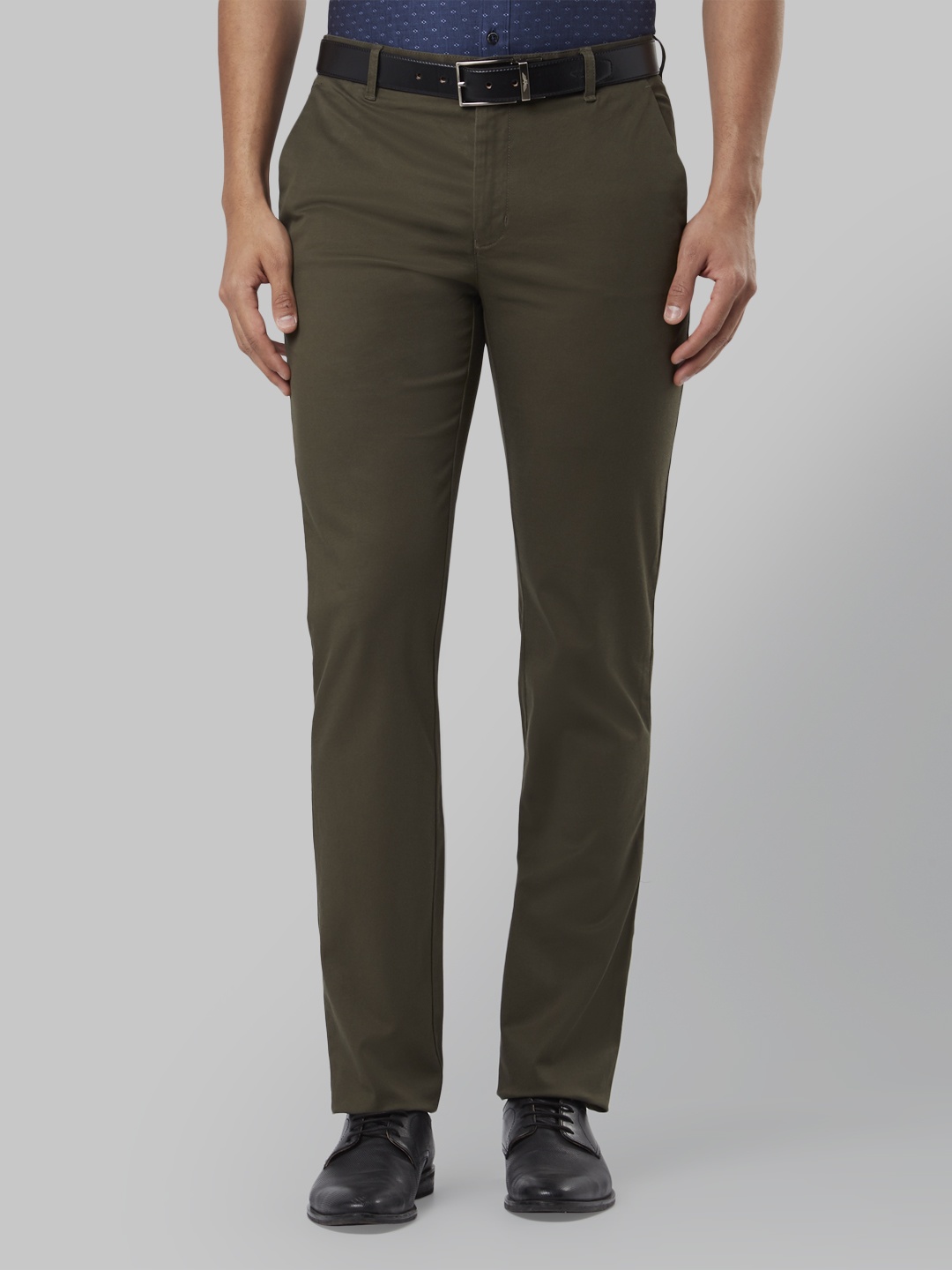 

Raymond Men Green Slim Fit Formal Trousers