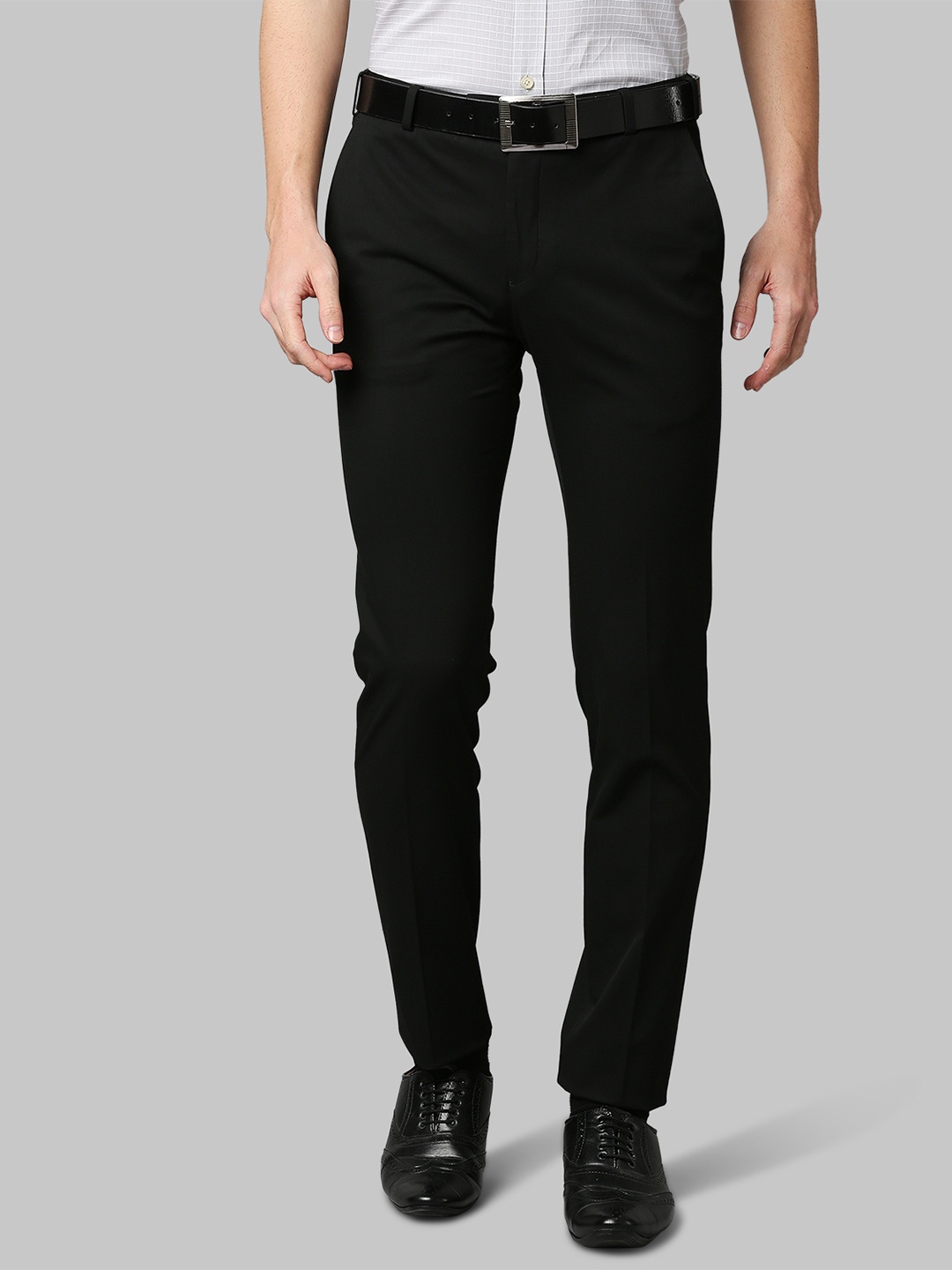 

Raymond Men Black Slim Fit Trousers