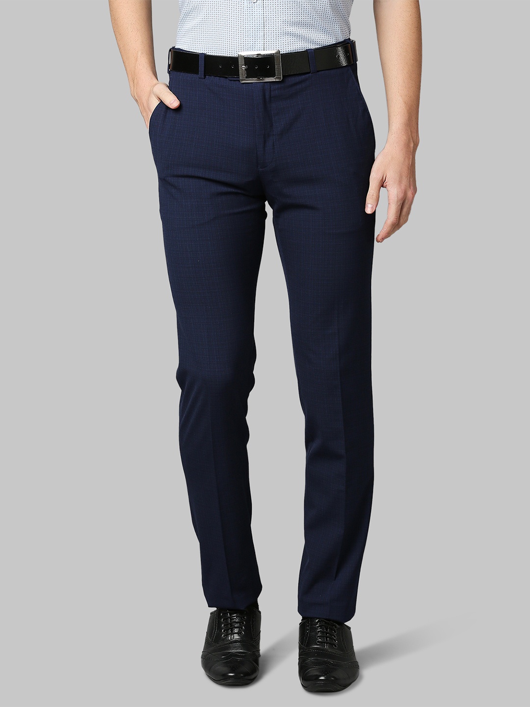 

Raymond Men Blue Slim Fit Formal Trousers