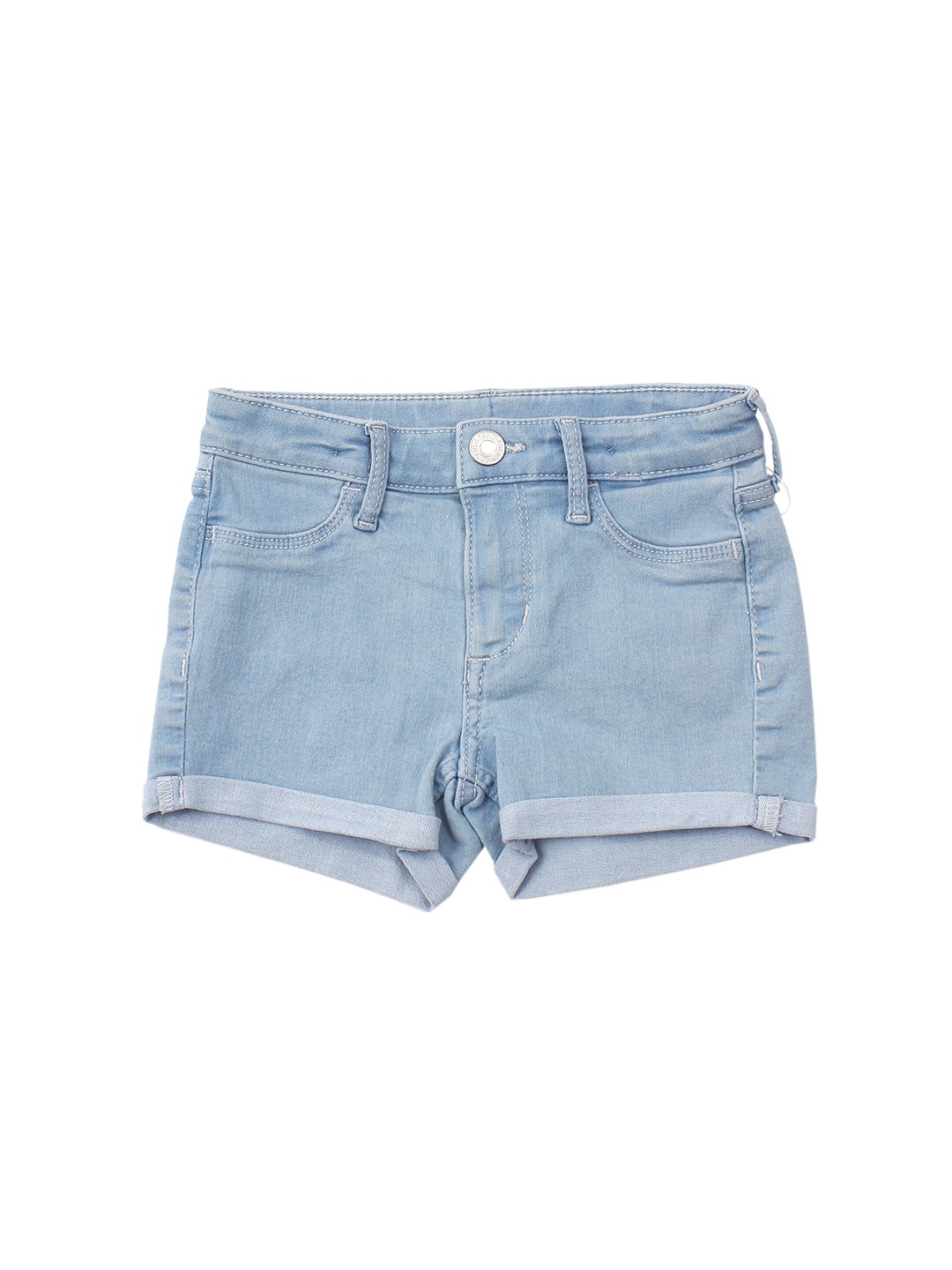

Lil Lollipop Girls Blue Washed Denim Shorts