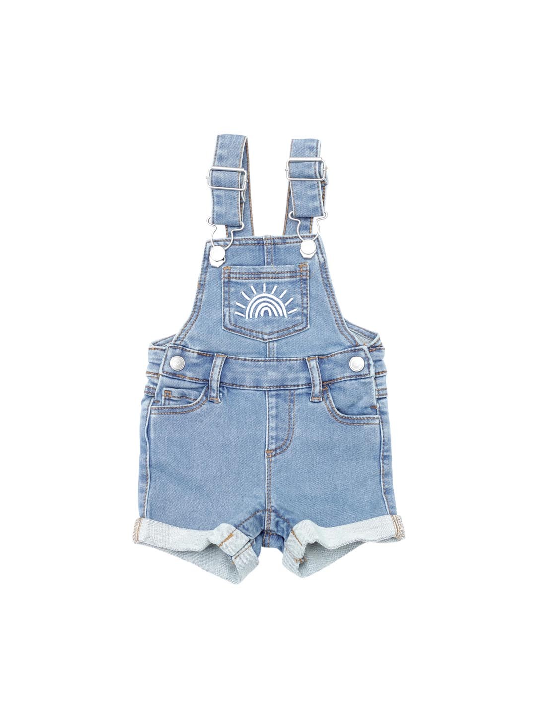 

Lil Lollipop Kids Blue Pure Cotton Denim Dungaree