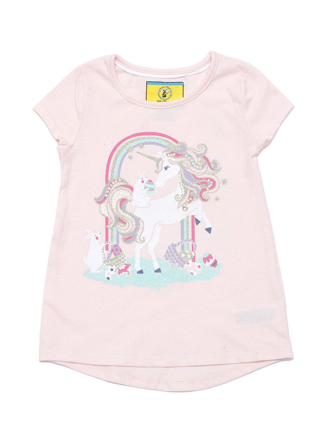 

Lil Lollipop Girls Pink Printed Cotton Top