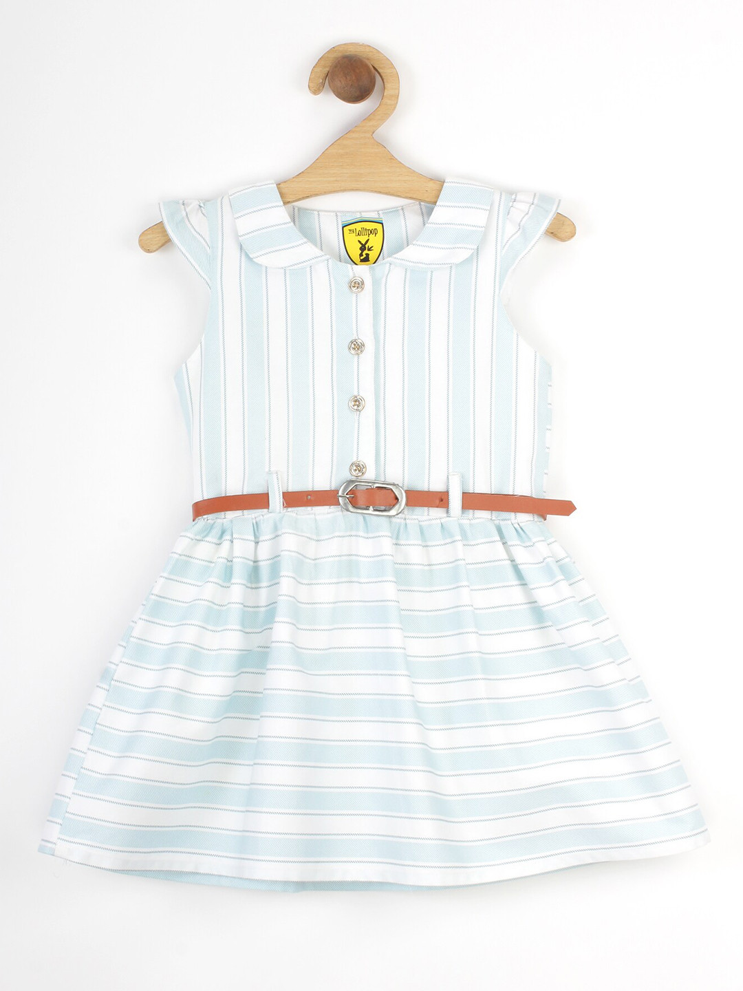 

Lil Lollipop Girls Blue Striped Dress