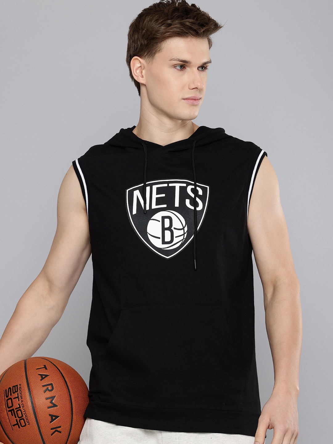 

NBA Men Black Brooklyn Nets Hooded Sweatshirt