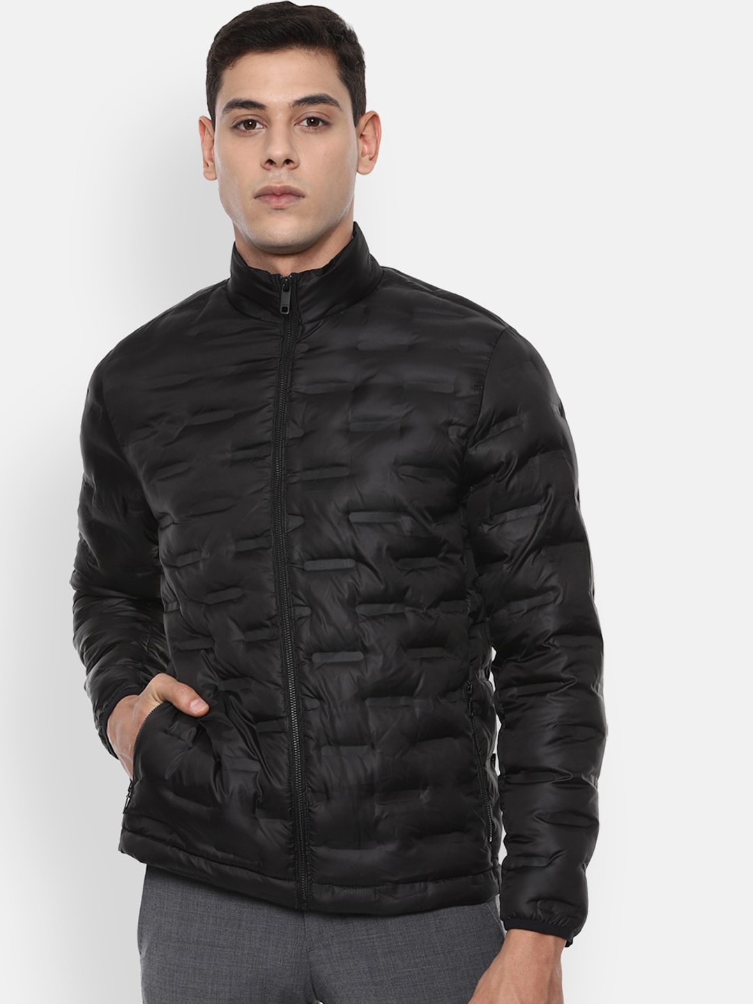 

Van Heusen Men Black Padded Jacket